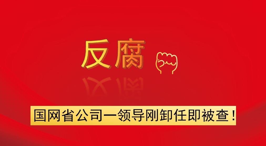 國(guó)網(wǎng)省公司一領(lǐng)導(dǎo)剛卸任即被查！