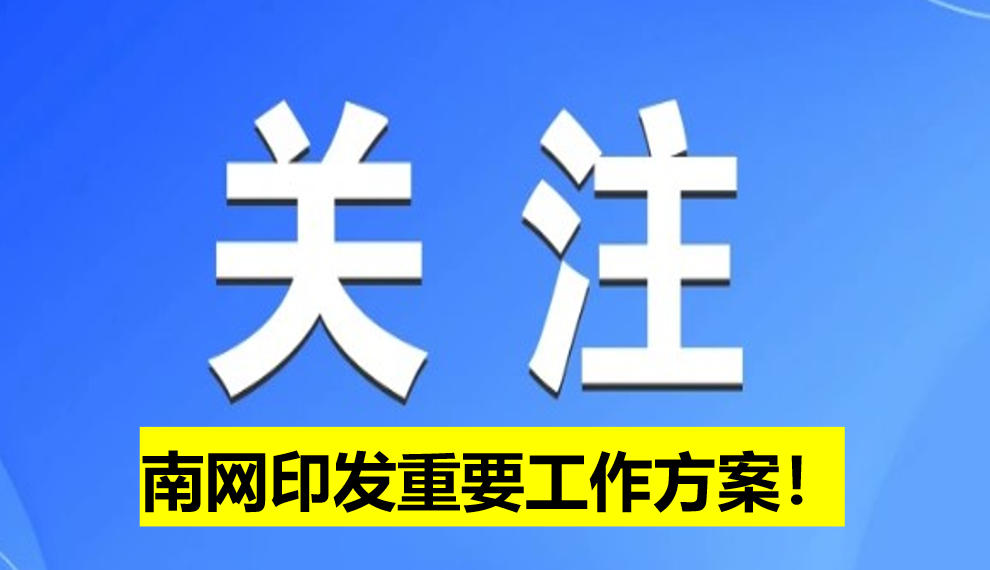 南網(wǎng)印發(fā)重要工作方案！